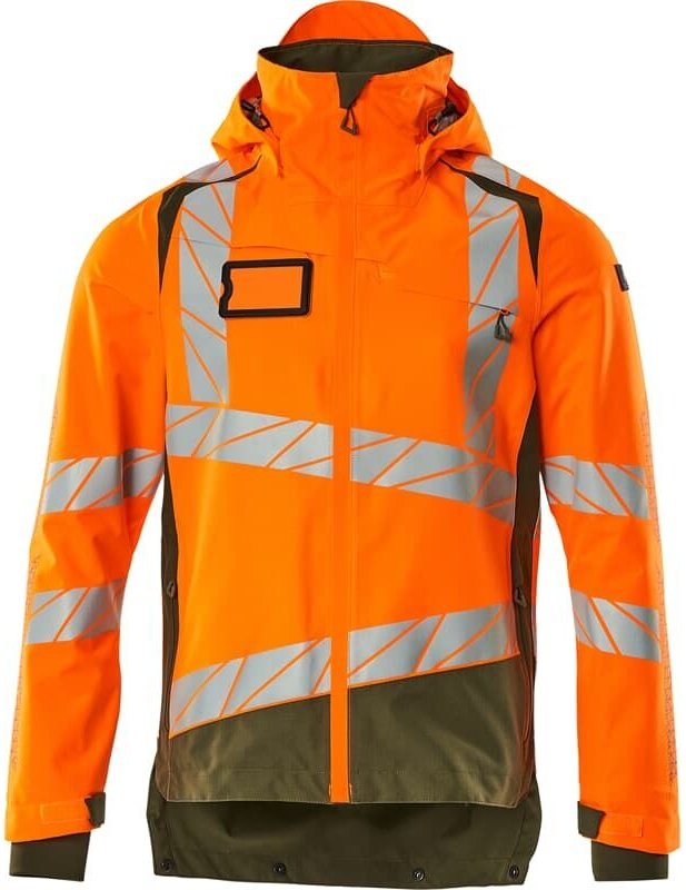 Hard Shell Jacke mit leichtem Futter Jacke 19301 Gr. 2XL, hi-vis orange/moosgrün - Mascot
