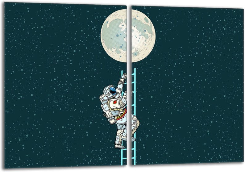 Glasschutzplatte für den Herd 2x40x52 Moon