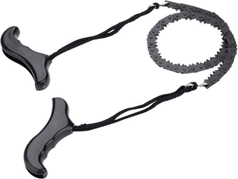 Tragbare Handkettensäge Leichte manuelle Kettensäge aus Metall für den Außenbereich, Notfall-Überlebenszubehör