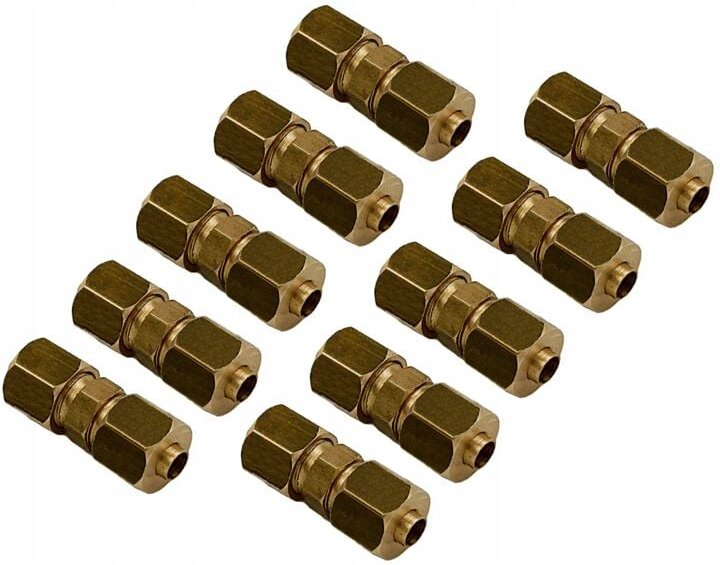 10x Starrer Bremsleitungsverbinder ohne Crimpen (ŁPS-28)