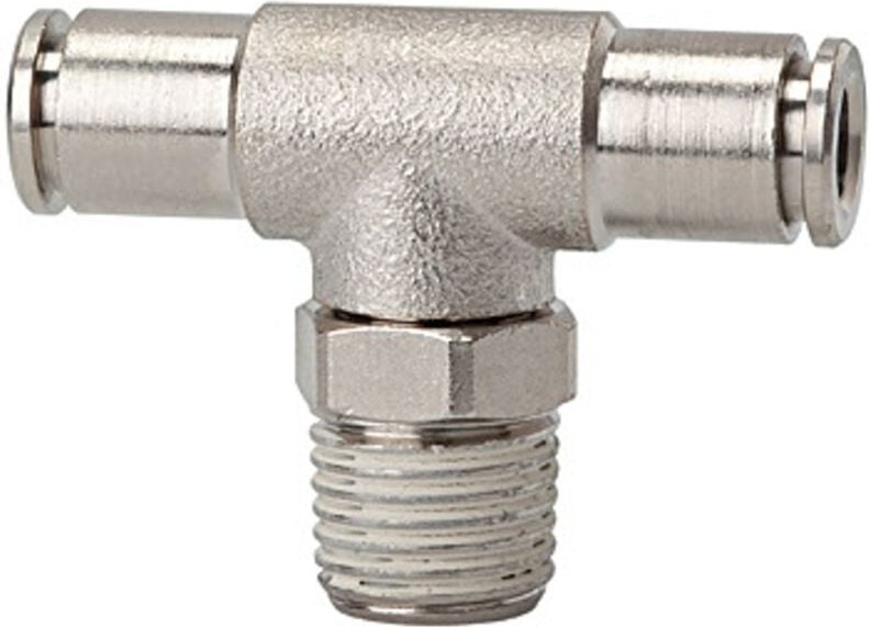 T-Steckverschraubung »metallica« drehbar, r 1/2 a., Schlauch-Ø 12 - Riegler