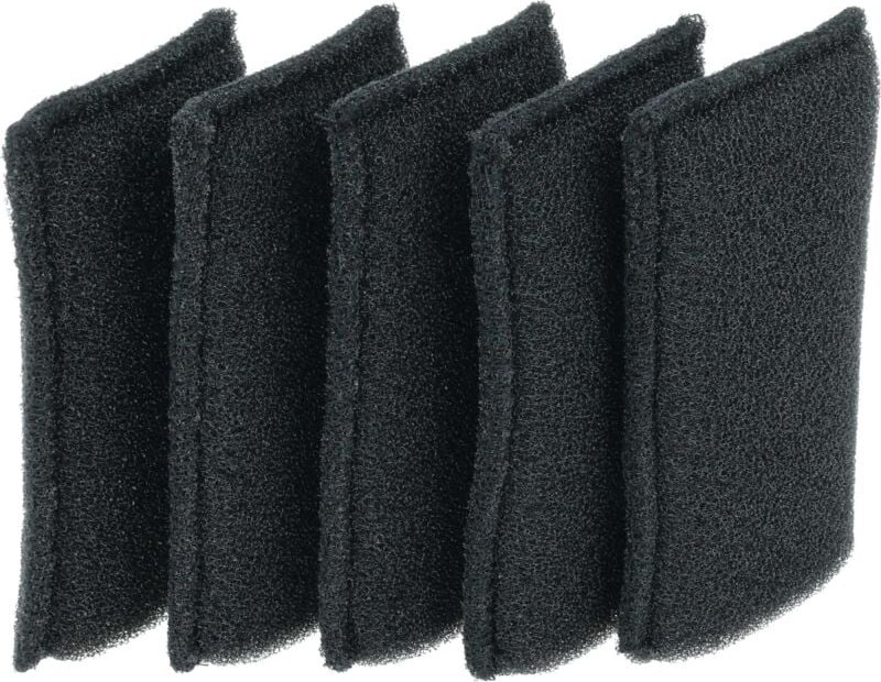5x Staubsaugerfilter kompatibel mit Einhell te-vc 18/10 Li-Solo ex th Staubsauger - Schaumstofffilter Schwarz - Vhbw
