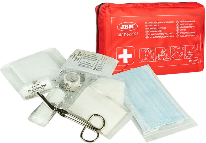 JBM54042 Verbandskasten DIN 13164:2022, rote Farbe