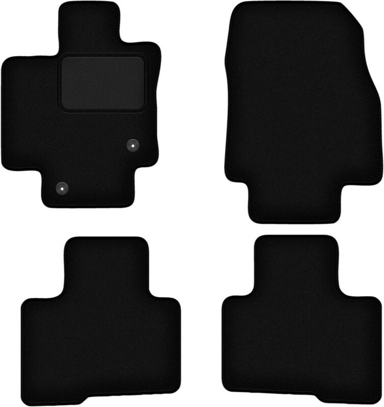 Schwarze Velours-Fußmatten für: Toyota Highlander IV SUV (2021-)