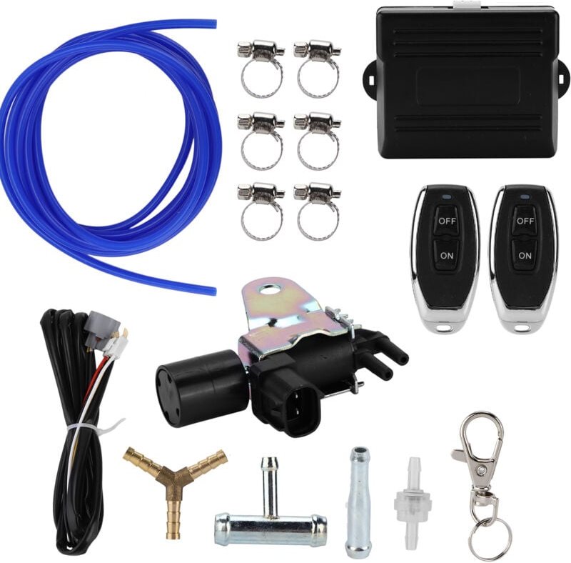Thumbnail - Eosnow Drahtloser Abgasausschnitt Ventil Controller Kit Vakuum Fernbedienung Universal für Auto