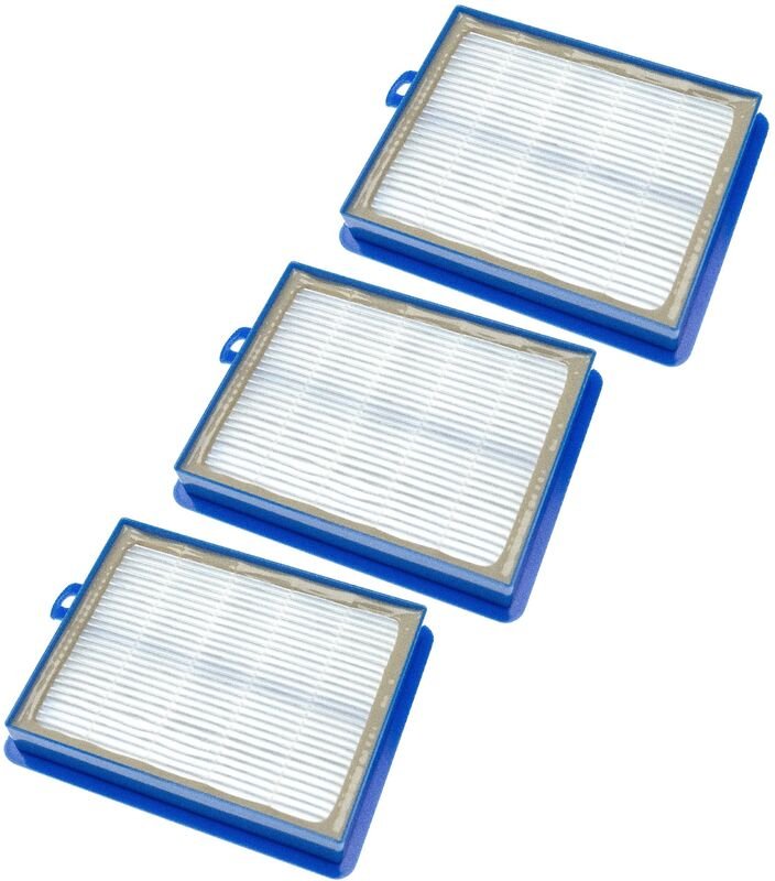 Filterset 3x Staubsaugerfilter kompatibel mit Philips Jewel fc 9054, fc 9056 Staubsauger - hepa Filter Glasfaser - Vhbw