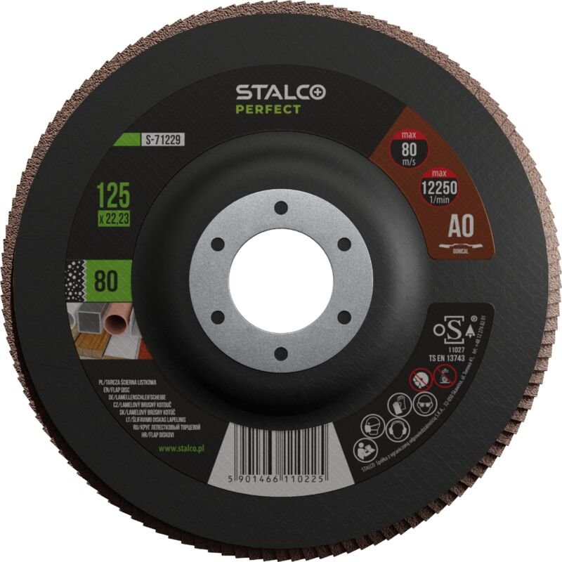 STALCO Fächerschleifscheibe ø 115 x 22, 23 mm, G.80 ALOTEXPERFECT