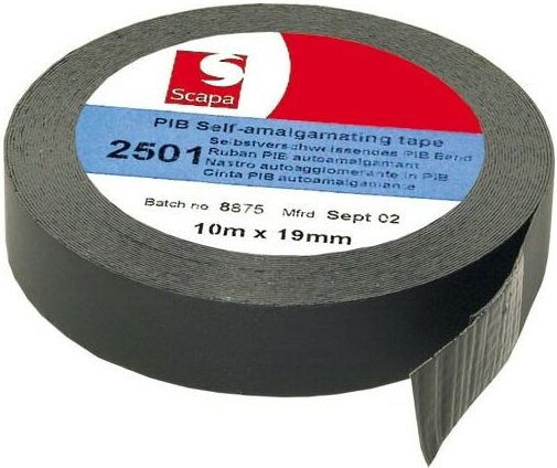 Selbstaufrollbares Isolierband 19mm X 10metros SCHWARZ