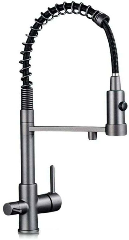 3-Wege-Umkehrosmose-Wasserhahn, abnehmbar, Kochtyp von Rosmmel aus der Zeus-Serie Rotgussgrau