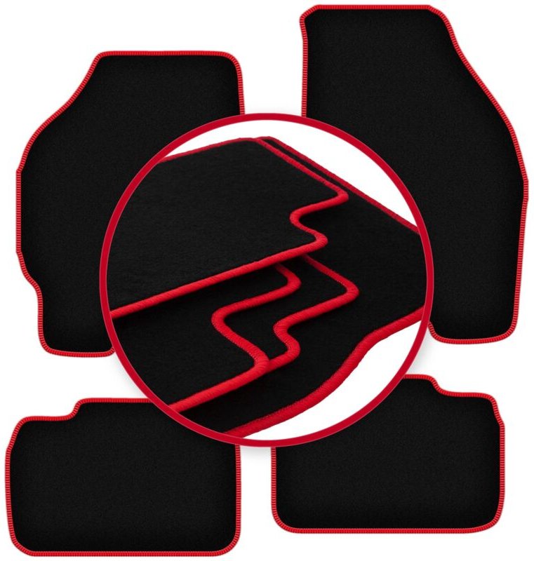 CARLUX-RED Autofußmatten für: FIat Punto I Fließheck (1992-1999)