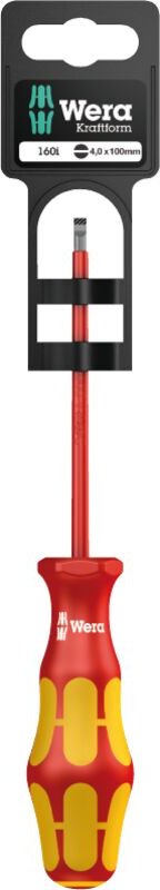 160 i sb VDE-isolierter Schlitz-Schraubendreher, Maße: 1x 0,8x4x100 mm - Wera