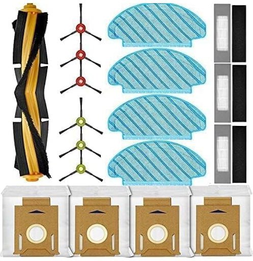 18-teiliges Ersatzteilset kompatibel mit Ecovacs Deebot Ozmo T8 T8+ T8 aivi T8MAX, N8+ N8 pro N8 pro+, T9+, 1 Hauptbürst...