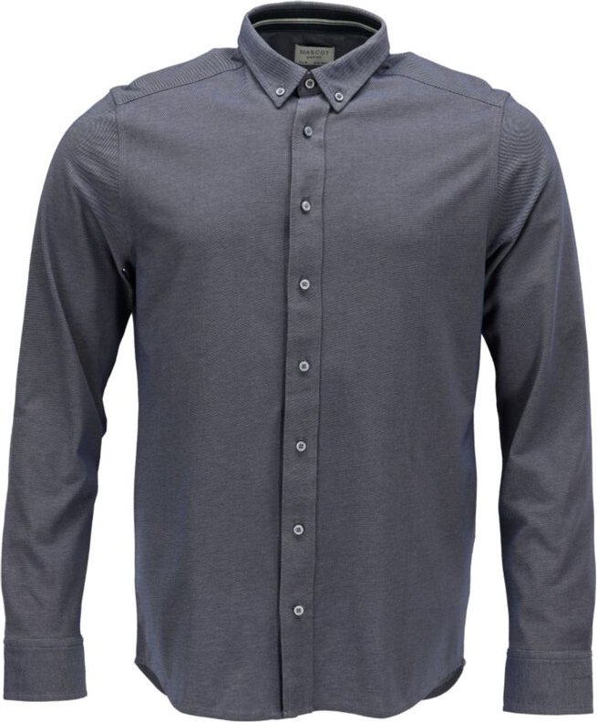 Mascot Hemd, schmale Passform, Stretch Gr. 37-38, blau-meliert