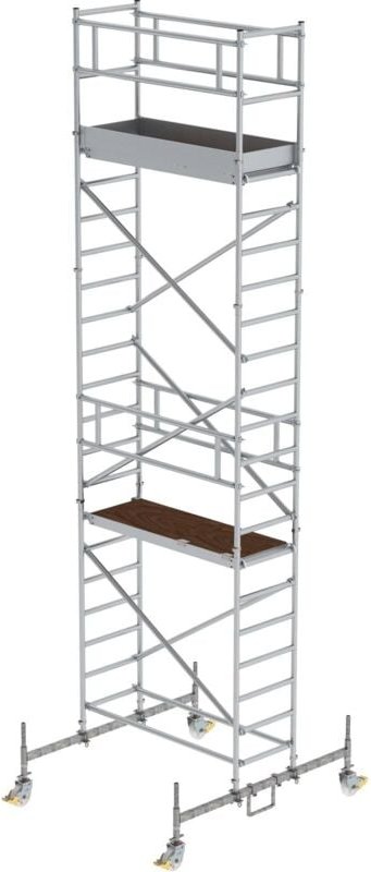 Günzburger Steigtechnik - Rollgerüst 0,75 x 1,8 m mit Fahrbalken Plattformhöhe 5,45 m - 154545