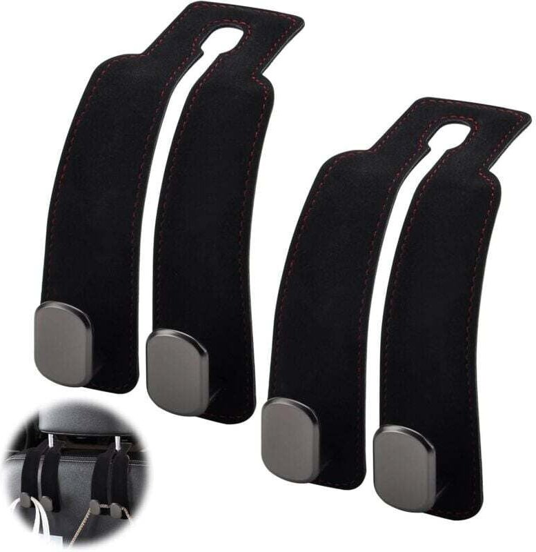 2 Stück Auto-Kopfstützenhaken, universeller Autositz-Rückenhakenhalter, Auto-Rücksitz-Kopfstützenhaken, Auto-Innenaussta...