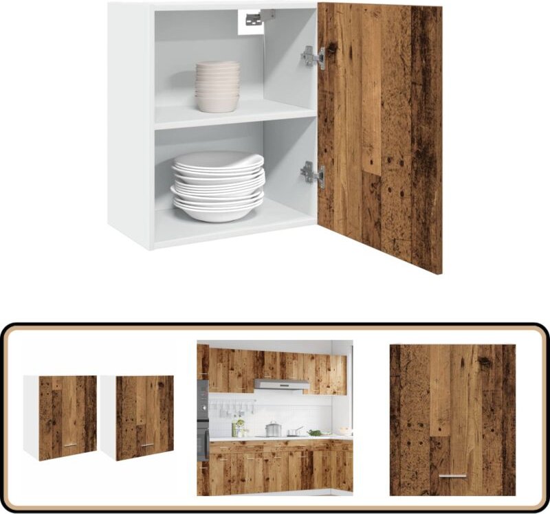 Hängeschränke 2 Stk. Altholz-Optik 50x31x60 cm Holzwerkstoff - Vidaxl