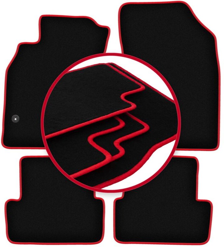 CARLUX-RED Autofußmatten für: Renault Fluence Limousine (2009-2016)