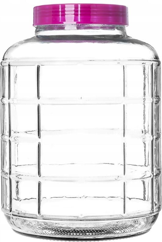 Kadax - Gärballon, Glasballon mit Deckel aus Kunststoff, Weinballon, 8L