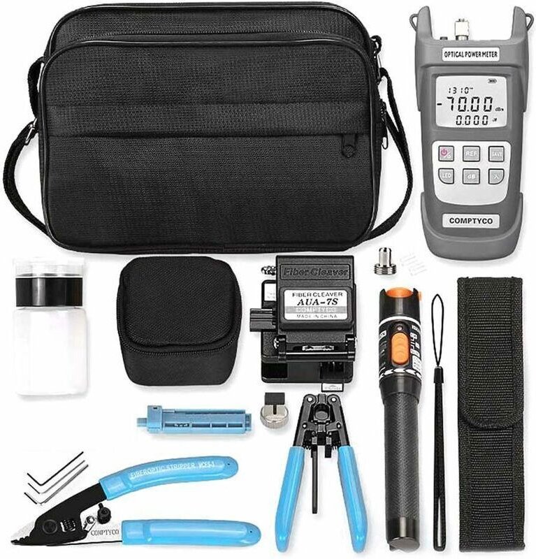 Glasfaser-Kaltabschaltungs-Toolkit, multifunktionales Glasfaser-Spleißgerät, optisches Leistungsmessgerät, gummiisoliert...