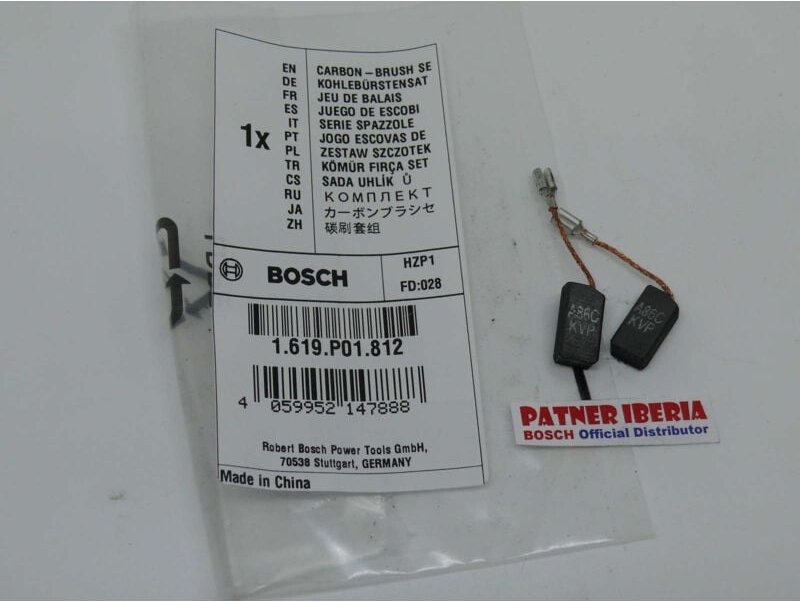 Thumbnail - Original Bosch 1619P01812 Ersatzteil Bürstensatz für pws 650-125 und pws 680