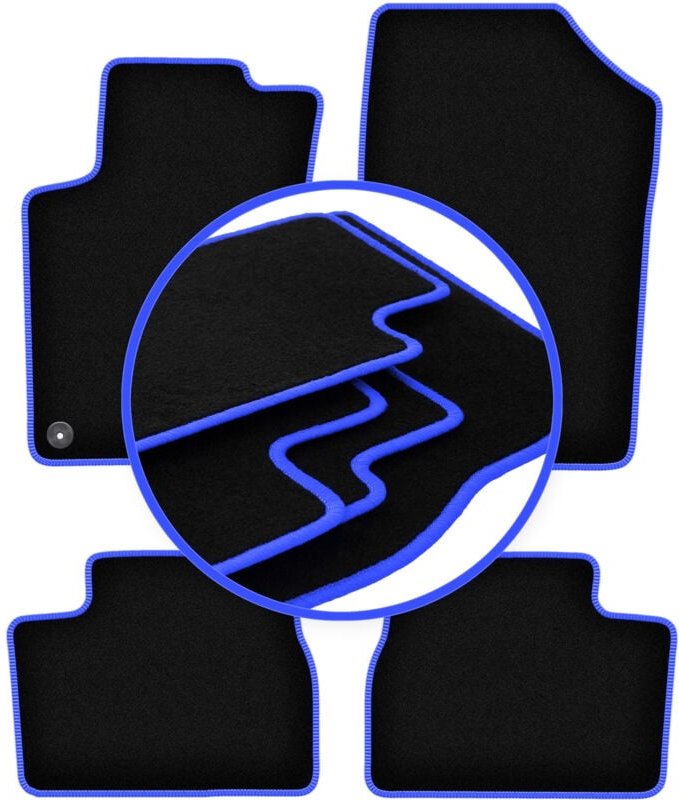 CARLUX-BLUE Autofußmatten für: Peugeot 207 SW, Kombi, Schrägheck (2006-2012)