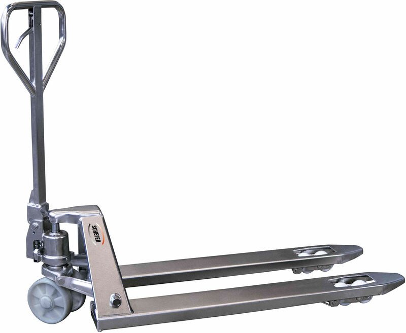 Schefer Gabelhubwagen ECO Professional Edelstahl Tragkraft 2500kg Gabellänge 1150mm
