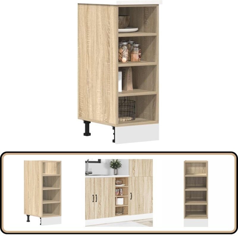 Unterschrank Sonoma-Eiche 30x44,5x81,5 cm Holzwerkstoff - Vidaxl
