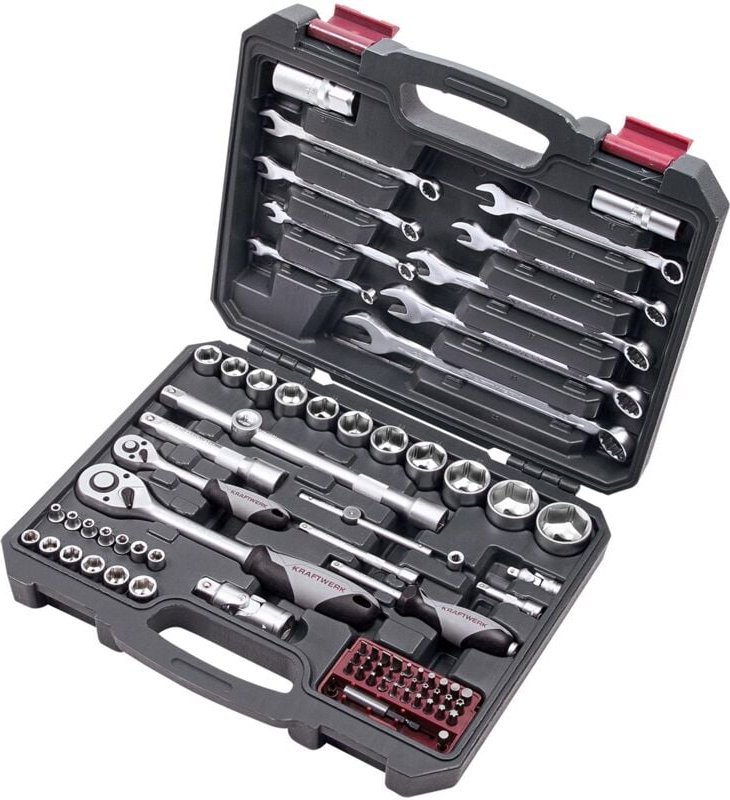 Steckschlüssel-Satz, Basic, 1/4'+1/2', 80-tlg.