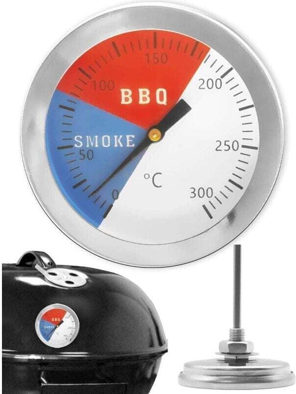 XVX - 1 Stück Analoges Bratenthermometer für Grill, Smoker, Topf, Pfanne, ø 5,2 cm, 0 °c - 300 °c