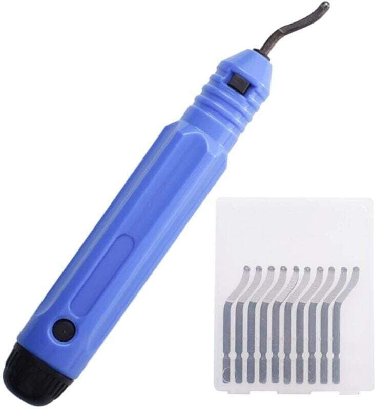 Entgratwerkzeug, Manuelles Entgratwerkzeug, Handentgratwerkzeug, 360° drehbare Entgratklingen mit 10 Metallklingen für A...