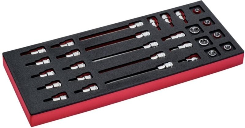 Fit&Go 1/3 Einlage mit 3/8-Steckschlüssel- und Schraubendreher-Einsätzen - 28-tlg. - Bahco