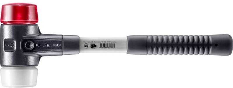 SIMPLEX-Schonhammer, Plastik / Superplastik mit verstärktem Tempergussgehäuse und Fiberglasstiel D=60 mm 3767.060