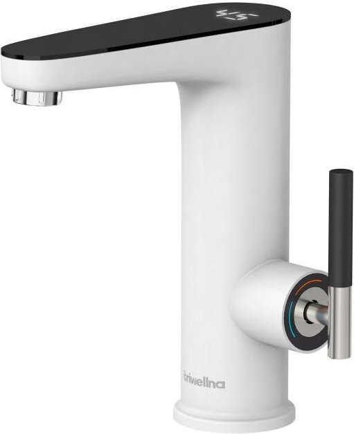 Küchenarmatur, 3200W Elektrischer Wasserhahn Badezimmer led Digitalanzeige Waschtischarmatur Einhebelmischer Spültischar...