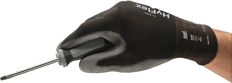 Handschuhe HyFlex 11-601 Gr.8 schwarz/grau EN 388 PSA II Nyl.m.PU ANSELL