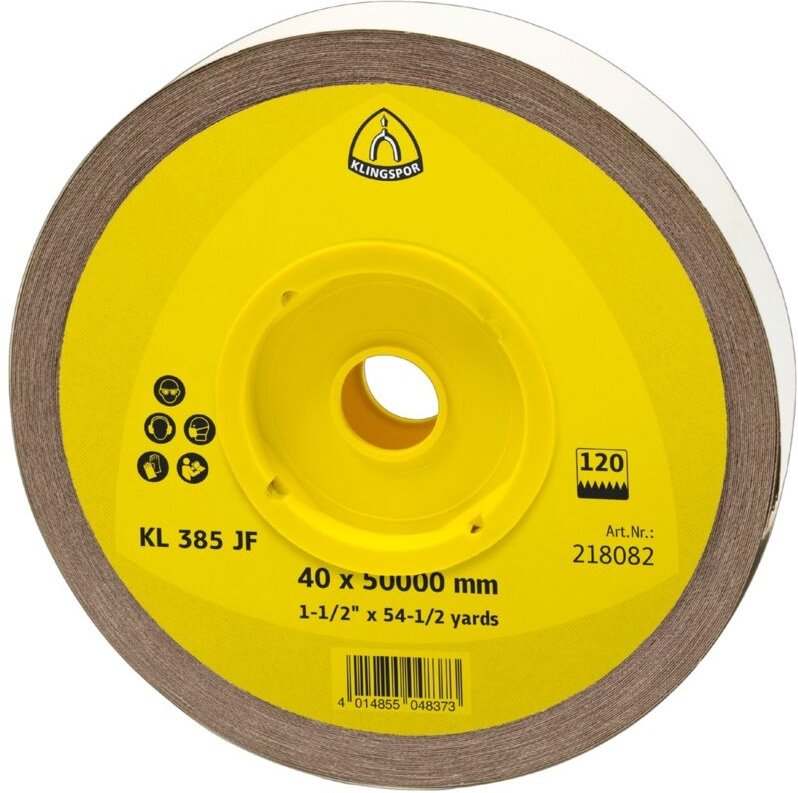 Klingspor KL 385 JF Rollen, 25 x 50000 mm Korn 120