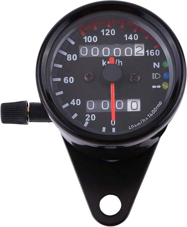 Thumbnail - Sollbry - Motorrad-Kilometerzähler, 1 Stück Universal-Kilometerzähler, Tachoanzeige, Signal, Dual-Digital-Anzeige (schwa...