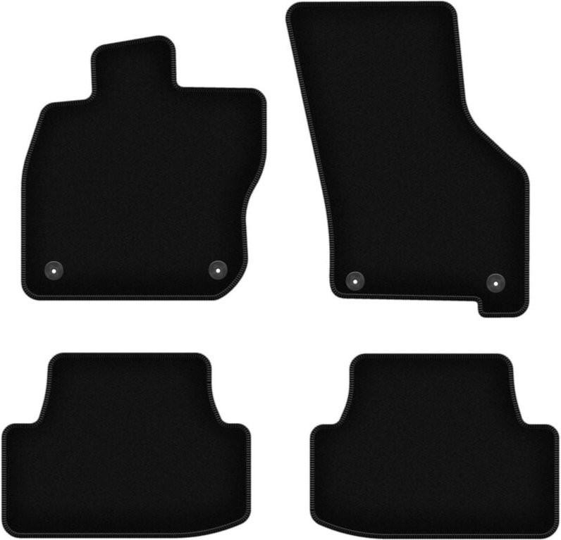 BASIC schwarze Veloursmatten für: Skoda Octavia IV E-Tec Limousine, Kombi, Liftback (2020-)