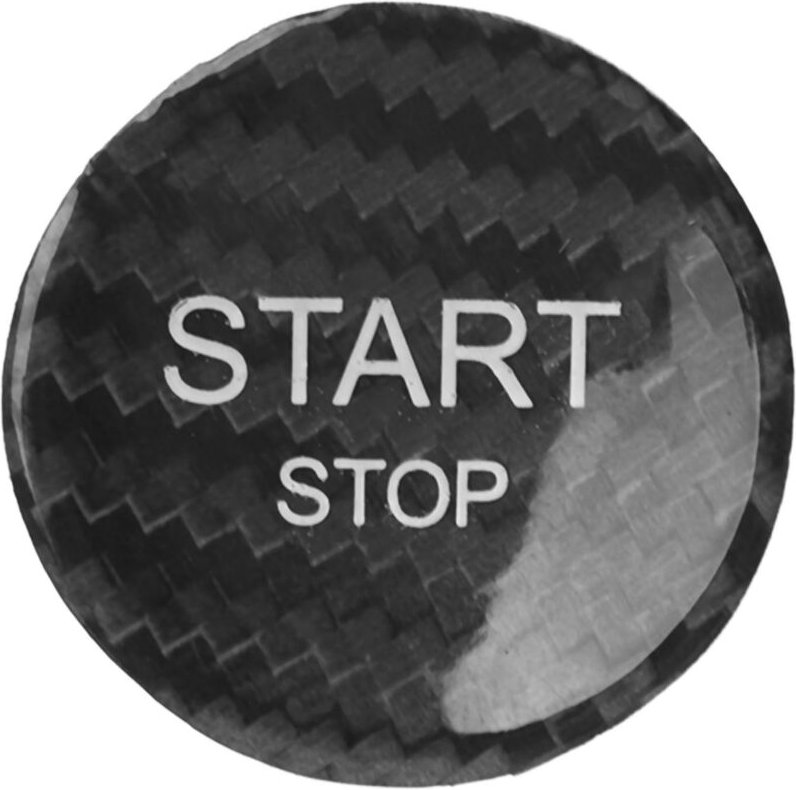Zoternen Motor-Start-Stopp-Knopfschalter, Kohlefaser, Zündstartschalter-Abdeckung, Ersatz für Peugeot 408 308S 508, Schw...