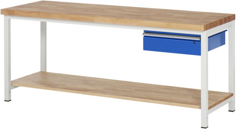 Werkbank Modell 8001 mit Ablageboden BxTxH 2000x900x840mm - RAU