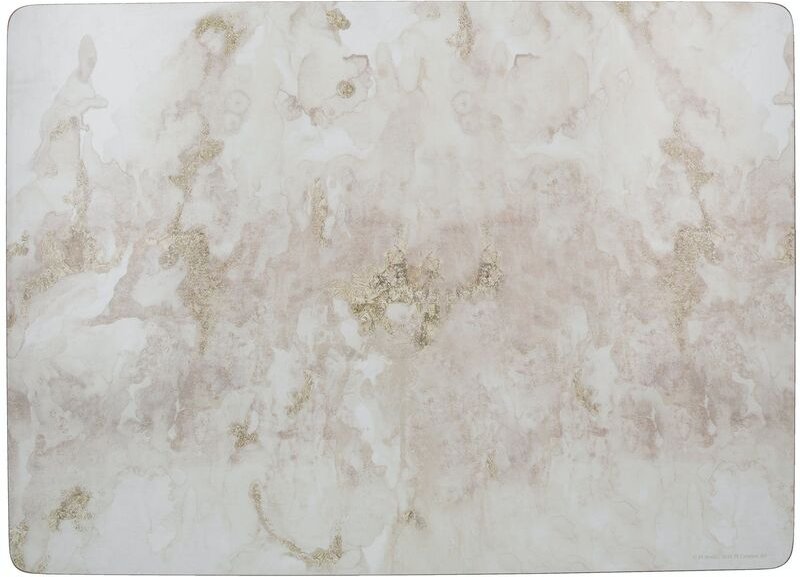 Creative Tops - Set de 4 Platzsets, Korkrücken, Design de Weine, Grau, Weiß, Große Platzsets