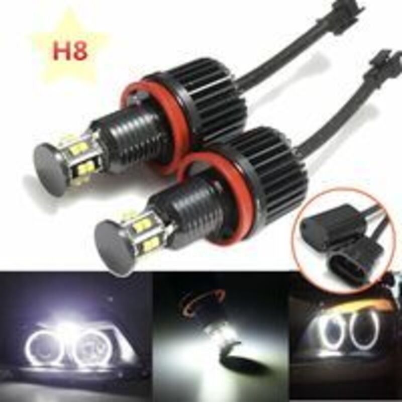 Teile 120W H8 led Auto Auto Scheinwerfer Angel Eye Ring Birne Für bmw E82 E87 E88 E90 E91 E92 E93 E60 E61 E63 E64 E84 X1...