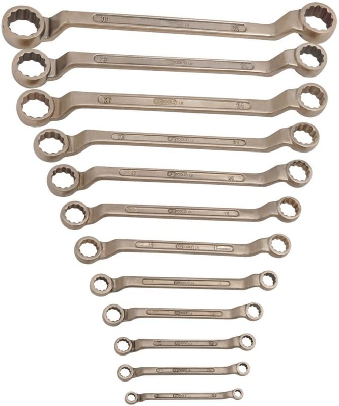 Ks Tools BRONZEplus Doppel-Ringschlüssel-Satz, gekröpft 12-tlg. 6-32 mm