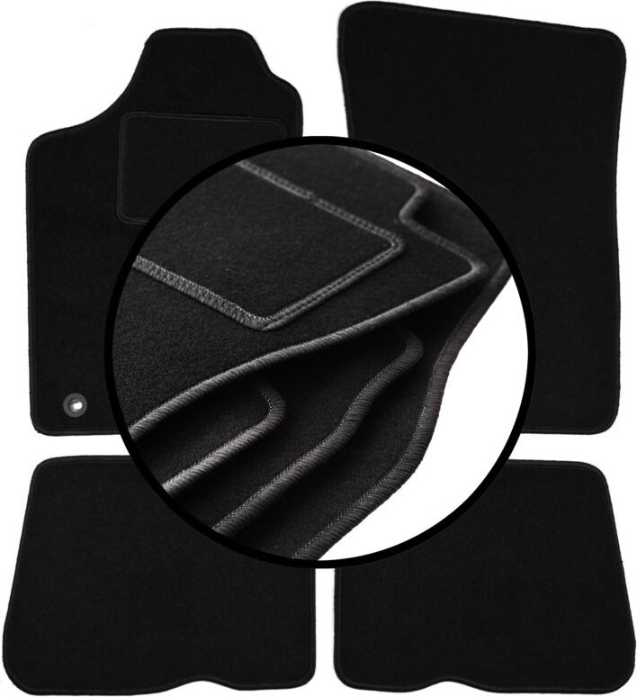 Kompletter Satz Veloursmatten für: Renault 19 Cabrio, Fließheck, Limousine, Chamade (1988-1996)