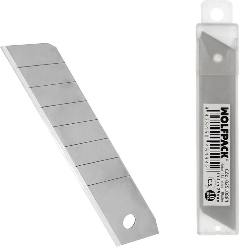 Schneidmesser 18 mm. (10-teiliges Gehäuse) Kohlenstoffstahl.