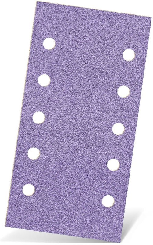 Purple hd Klett-Schleifblätter, 230 x 115 mm, 10-Loch, f. Schwingschleifer, Keramik-Mix (50 Stk.) K120 - Menzer