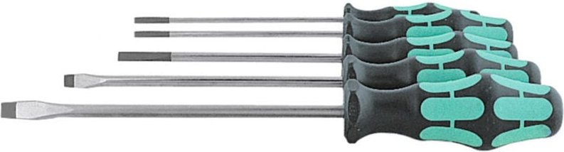 Norm-Schraubendreher-Satz, mit Kraftform-Heft, 5-teilig - Wera