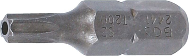 Bit Länge 25 mm Antrieb Außensechskant 6,3 mm (1/4') T-Profil (für Torx) mit Bohrung T20