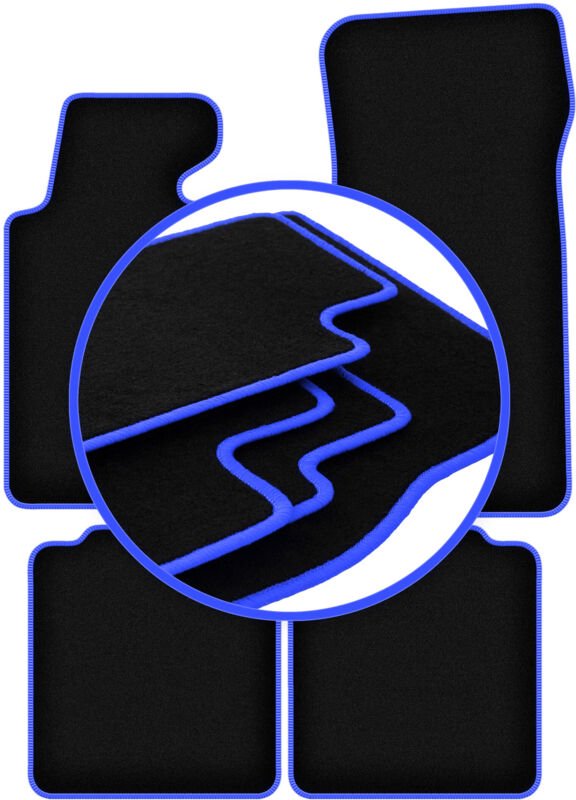 CARLUX-BLUE Auto-Fußmatten für: BMW 7 E32 LANG (1986-1994)