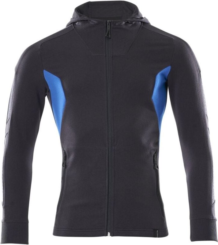 Kapuzensweatjacke 18584 blau Kapuzensweatshirt mit Reißverschluss, Farbe: Schwarzblau/Azurblau - 01091, Größe: m - Masco...