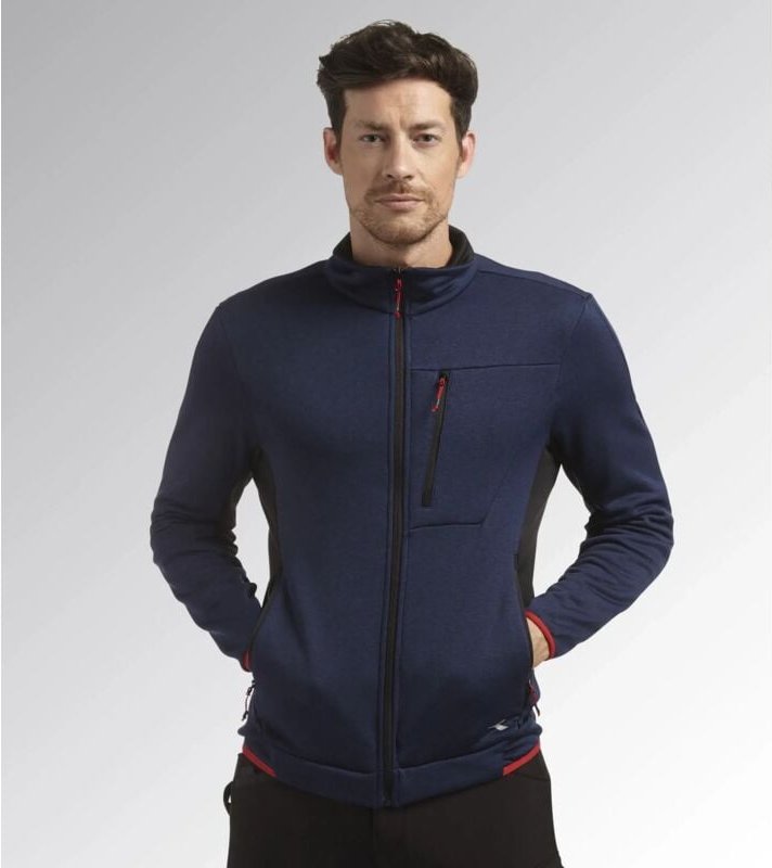 Thumbnail - Arbeitsjacke aus Fleece mit Reißverschluss FLEECE TECHNO – Blau/Schwarz L